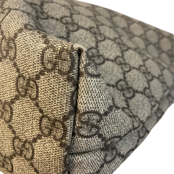 Gucci GG Supreme Monogram Coated Canvas Medium Joy Tote Ivory Leather Trim w COA - Picture 11 of 16